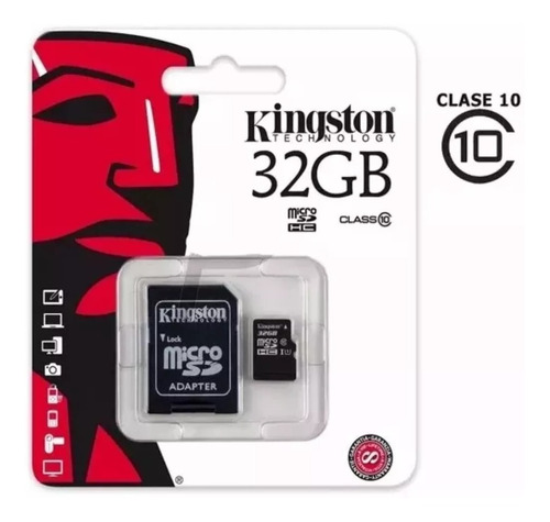 Memoria Micro Sd Kingston 32gb Clase 10 80mb