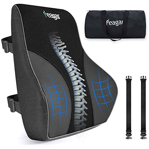 Feagar Almohada De Apoyo Lumbar, Soporte De Respaldo De Espu