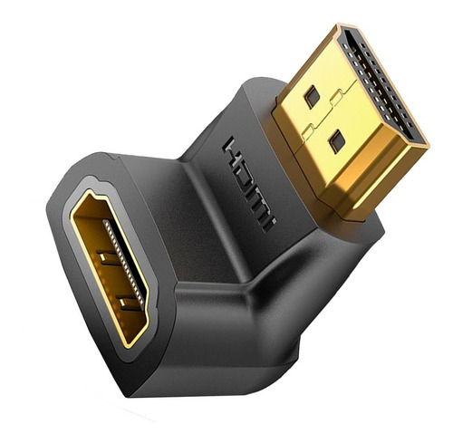 Cople Hdmi Vention Adaptador Macho A Hdmi Hembra 90° Abajo Color Negro