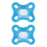 Kit 2 Chupetas Confort 100% Silicone 0-2 Meses Azul - Mam