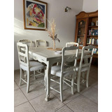 Vendo Juego De Comedor Estilo Provenzal, Con 6 Sillas!!