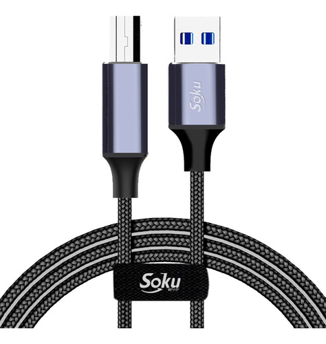 Cable Impresora Usb A A B High Performance Para Hp Xerox 3m Color Gris