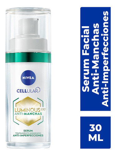 Sérum Facial Anti-imperfecciones Nivea Luminous 630 30ml Tipo De Piel Sensible