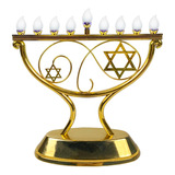 Menorah/candelabro Ner Mitzvah Gold