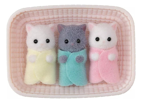 Ea Sylvanian Families Trigémeos De Gatos Persa [u]