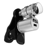 Lupa Lente Microscopio Celular Cámara Luz Led Zoom Clip 60x