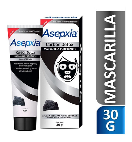 Asepxia Mascarilla Facial Antiacne Carbon