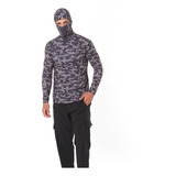 Camiseta Ninja Camuflada Urbano Uv50+ Para Pesca Airsoft 