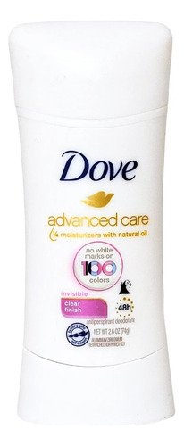 Dove Desodorante Advanced Care Invisible Clear Finish 74g