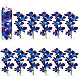 Flores Artificiales Azules Y Moradas, Flores De Orquíd...