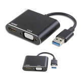 Adaptador Conversor Multitela Usb 3.0 Para Hdmi Vga+3.5mm P2