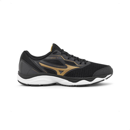 Tênis Masculino Mizuno Wave Hawk 4 Cor Preto/dourado - Adulto 42 Br