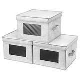 Cajas De Almacenamiento De Tela Tapas 12x12x8.5 Pulgada...