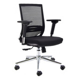 Silla Free Oficina Con Apoyo Lumbar Base Cromada