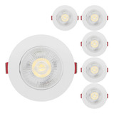 Kit 6 Spot Led 5w Dicroica Direcionavel Redondo Neutro Cor Branco/neutro 110v/220v