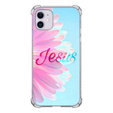 Capinha Personalizada Frase Gospel Jesus Floral