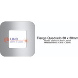 4 Flanges Quadrado 30x30mm Aço Inox Para Tubos E Corrimão 