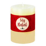 Vela Natalina Perfumada Com A Frase Feliz Natal