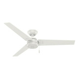 Ventilador De Techo Hunter Cassius Fresh White Con 3 Aspas Color  Fresh White Y Light Stripe, 52  De Diámetro 120 v