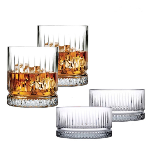 Set X 4 Vaso Whisky Tragos Vidrio Bowl Copetinero Pasahance