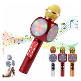 Microfone Youtuber C/ Caixa De Som Karaoke Grava E Muda Voz Cor Vermelho