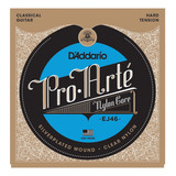 D'addario Pro-arté  Ej46 Encordoamento Para Violão Nylon Nylon Core 