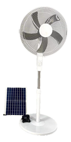 Ventilador Con Panel Solar Recargable Electrico 16 Pulgadas