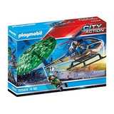 Playmobil Helicóptero Polícia: Perseguição Paraquedas 70569