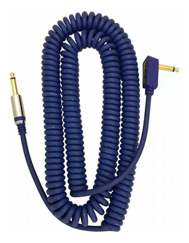 Cable Vox Negro Vcc-90bl Para Instrumento Chapa De Oro Azul