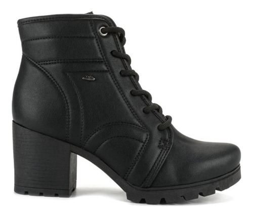 Bota Feminina Dakota Cano Curto Preta Salto Bloco Conforto. 