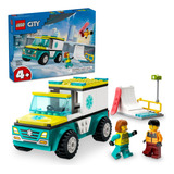 Set Lego City Great Vehicles 60403 Ambulancia Y Chico 79 Pz