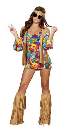 Disfraz Hippy Hippie 70's 70s 60's 60s Retro Para Damas | Meses sin interés