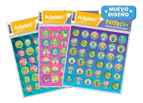 360 Stickers Escolar Adetec Incentivo Ingles 15,5x16,25cm