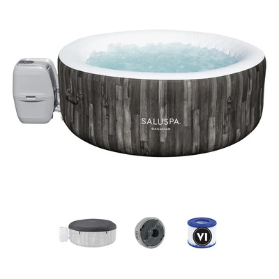 Spa Inflable Bestway Bañera De Hidromasaje Para 4 Personas Color Gris oscuro | Meses sin interés