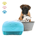 Cepillo Masajeador Y Dispensador De Shampoo Para Mascotas