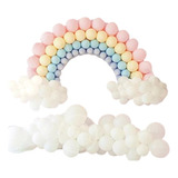 Decoracion Arco Globos Arcoiris Unicornio Rosado Premium