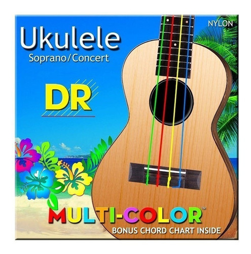 Cuerdas Ukelele Soprano/conciertotenor 4 Cuerdas Multi-color