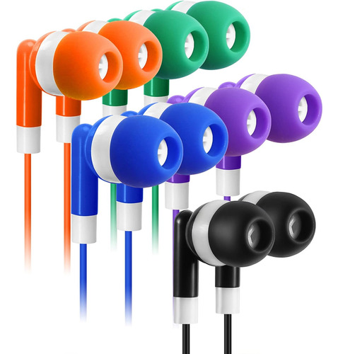 Keewonda Earbuds Bulk 30 Pack Multicolor Para Niños Auricula