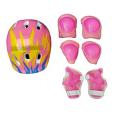 Capacete Infantil Com Kit Segurança Para Skate, Bike Patins