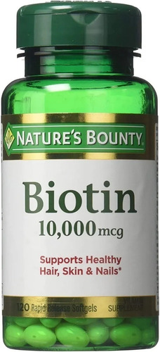 Biotina (10.000mcg 120 Caps Softgels) Nature's Bounty 