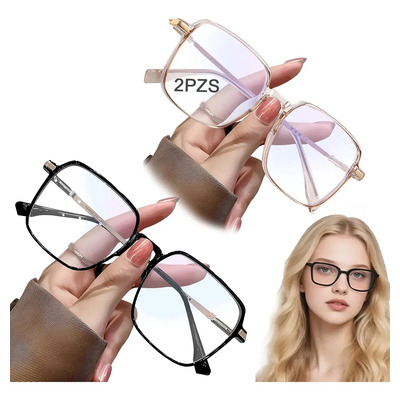 WEKEZHU 2pzs Gafas Para Computadora Lentes Fotocromatico Lentes Luz Azul Mujer Moda Protección Día Noche,Negro\u002Fmarrón | MercadoLibre