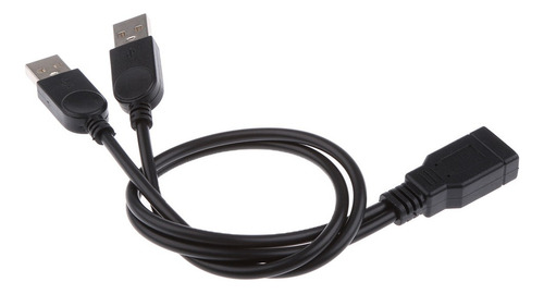 Cable Usb Y-splitter 30cm / 1ft A Doble Puerto Línea De