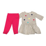 Carters Set 2 Piezas Vestido Pantalon Calza Original