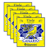 Kit Com 05 Cordas Giannini Canário Para Viola Cebolão Em Ré