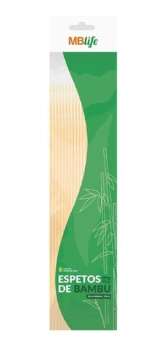 100 Espetos De Bambu Espetinho Churrasco 30cm Madeira 2 Pcts