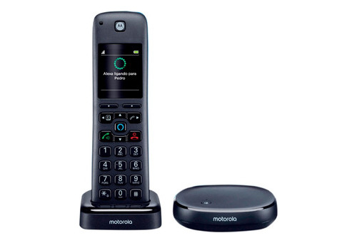 Telefone Digital Moto Axh01 Sem Fio Alexa Motorola Bivolt Co