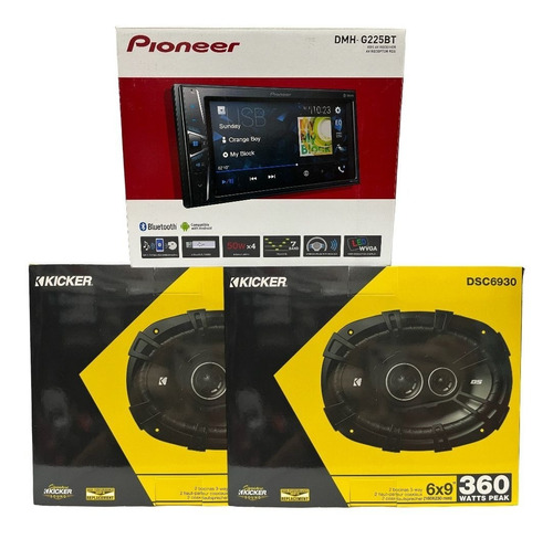 Estereo Pantalla Pioneer+2 Par Bocinas Kicker 6x9