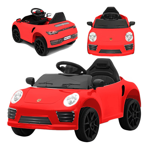 Carro Elétrico Infantil Mini Esportivo Vermelho Até 30kg