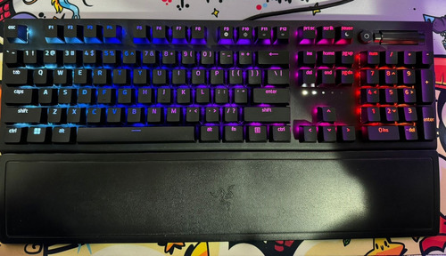 Teclado Razer Blackwidow V3 Inglês Us Cor Preto Com Luz Rgb