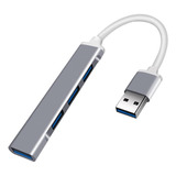 Hub Aluminio 4 En 1 Usb 3.0 Compatible Macbook Windows Linux